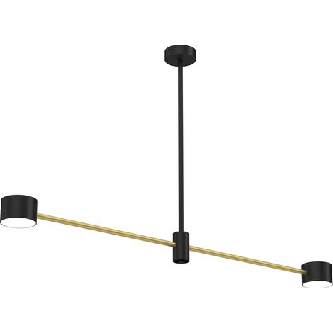 Plafonnier minimaliste noir/or Cross 2xGX53 12W Milagro (1/5)