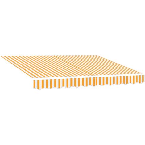 Maison Exclusive - Telo di ricambio per tenda da sole Giallo e Bianco 3,5 x 2 m