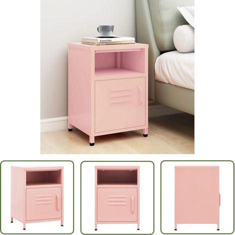 Table de chevet Rose 35x35x51 Acier 2 (1/5)