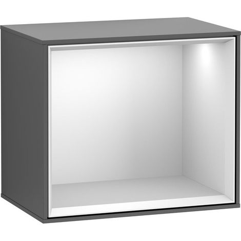 Finion, Mensole, 418 x 356 x 270 mm, angolare, illuminazione interna, modello a sospensione, in legno, illuminazione a LED, 1x LED / 2,3 W, da 2700 K (bianco caldo) a 6480 K (bianco luce diurna)