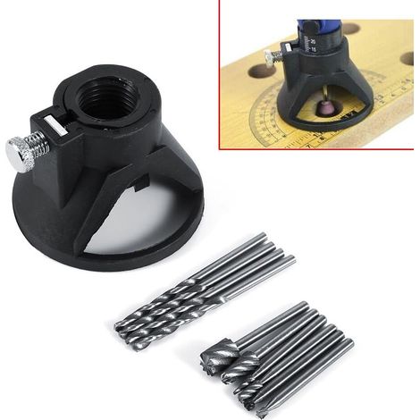 Ensemble de 11 pièces pour la coupe du bois, comprenant une perceuse, des forets HSS, des positions de coupe et des accessoires pour outil rotatif. (1/5)