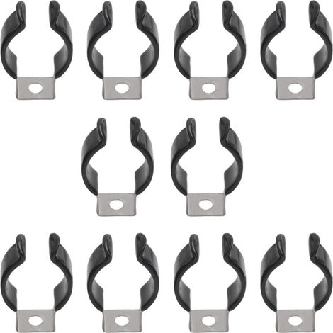 Support ressort 10 pièces H35mm inox/caoutchouc base étroite (1/5)