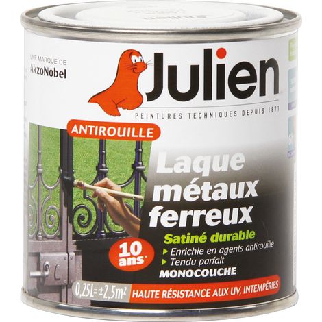 Laque Antirouille Boîte 250 Ml Blanc Satiné (1/3)