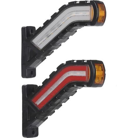 2 x feux de position latéraux LED, Lampe de Dégagement de Contour de Feu de Gabarit Latéral Universel 12 / 24V, Universel pour Voiture SUV Van Lorry Rvs Bus Bateau Remorque LED Camion (1/5)