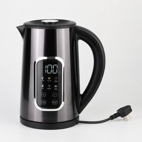 Bouilloire électrique inox 1,8L gris titane à maintien au chaud 1850-2200W réf 2221 22,5 × 16 × 26,5 cm 1,2 kg – Livraison gratuite