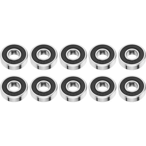 10 roulements à billes à gorge profonde étanches en caoutchouc 6000-2RS, 10 mm x 26 mm x 8 mm (1/5)