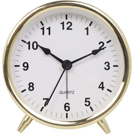 Horloge simple en métal pour étudiant, réveil, chevet, spécial, silencieux, grand numérique, électronique, rétro, créatif (1/5)