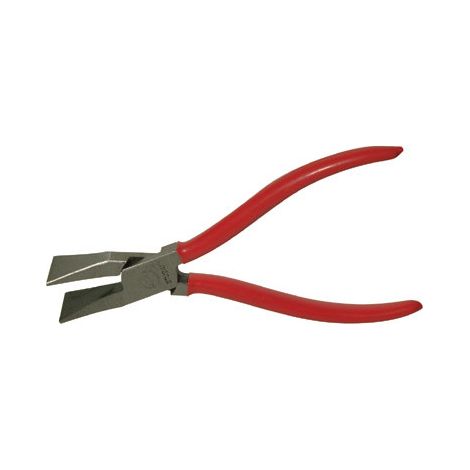 Stubai – Pince à plier droite 24 mm – Fabrication forgée pour robustesse – Bords arrondis pour pliage précis – Poignée ergonomique en plastique rouge (1/2)