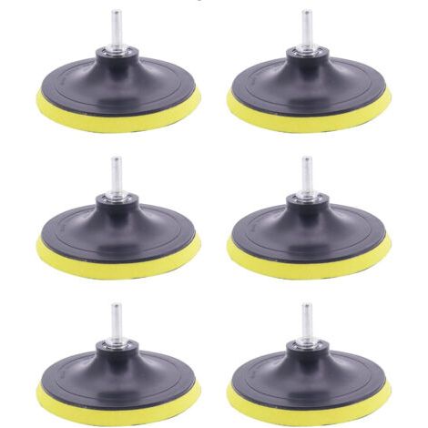 6 Stück 100mm Schleifteller Schleifscheiben Schleifteller mit M14 Gewinde Klettverschluss Stützteller Schleifen Polieren für Bohrmaschine Winkelschleifer (1/5)