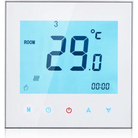 Digital Thermostat, Smart Wall Thermostat, 5A 110-230V Room Thermostat, Weekly Programmable, LCD Touch Screen, Water Heating Thermostat (1/5)