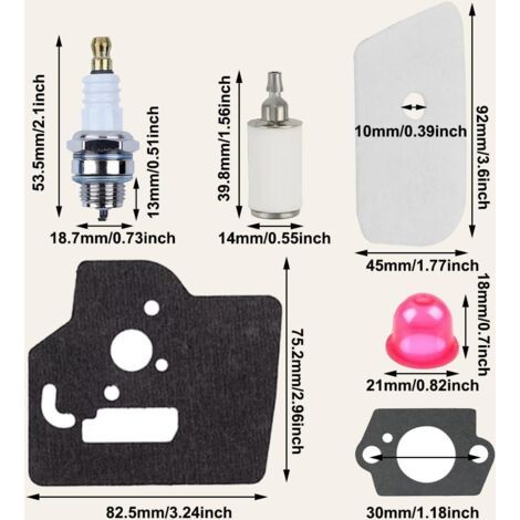 545081848 C1Q-W40A Carburateur pour Husqvarna 128CD 128 LD 128LDX 128L 128C 124C 124L 125L 125LDX 125R 128R 128RJ 125RJ 128DJX Débroussailleuse pour Zama C1Q-W38 545081850 Carb (1/3)