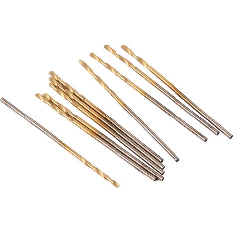 Foret hélicoïdal HSS 1,0 mm à queue droite pour perceuse électrique (lot de 10) (1/5)