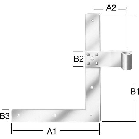 Vormann Winkelband 25 x 20 cm Scharniere