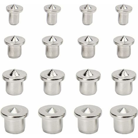 16 pièces Alignement de Bois Pointe Centrage de Goujon Outil de Centrage de Goujon pour le Travail du Bois au Centre de la Goupille, 6 mm 8 mm 10 mm 12 mm (Solide) (1/5)