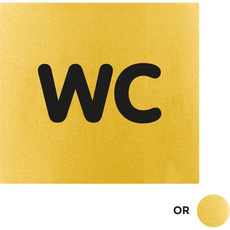 Plaque de porte WC - Classique or 90x90mm - 4500294