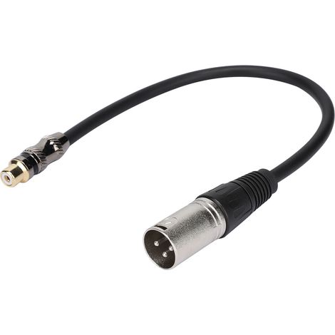 Adaptateur RCA Femelle vers XLR Mâle Câble Audio 30cm Cuivre Sans Oxygène (1/5)