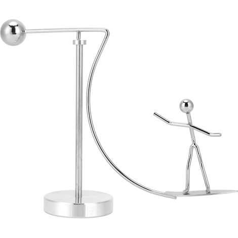 Balle d'équilibre Tumbler, mini Ironman à une jambe, ornement d'haltérophilie, jouet anti-stress d'équilibre, décoration de bureau en fer forgé. (1/5)