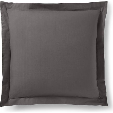 Taie d'oreiller "Prémium" toutes dimensions - Prémium Ardoise - 63 x 63 cm volant plat piqué - Prémium Ardoise - (1/4)