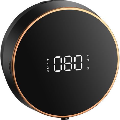 Dispensador automático de jabón, 3 niveles ajustables, dispensador de jabón de pared, dispensador eléctrico de jabón en espuma para baño, cocina, oficina, escuela (negro) (1/4)