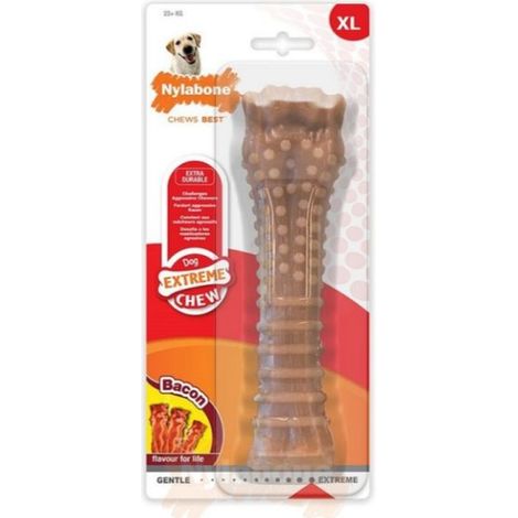 Giocattolo da mordere per cani Nylabone Dura Chew Bacon Taglia XL Nylon