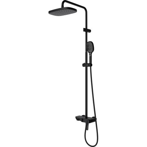 Sogood Colonne de douche avec robbinetterie robinet mitigeur de douche noir douche de tête (1/5)
