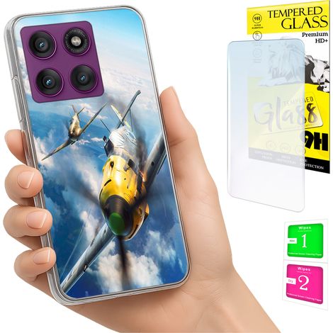 Funda para Motorola Edge 60 Pro con carcasa trasera y cristal 9H. (1/5)