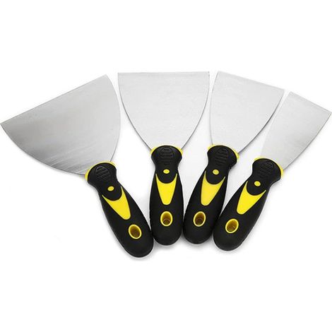 Couteau a Enduire Inox Ensemble de 4 Pièces Spatule Enduit Lissage Spatule Enduit Couteau à Enduire 2/3/4/5 Pouces Spatule Acier Couteau à Enduire (1/5)