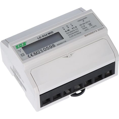 Contatore di consumo energetico trifase 0,25÷10(100)A LE-03d MID F&F 2365 (1/2)