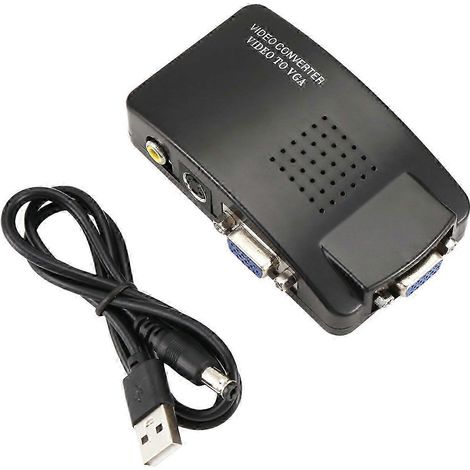 Adaptateur AV vers VGA, convertisseur RCA, entrée composite S-Vidéo pour PC, sortie LCD (1/5)