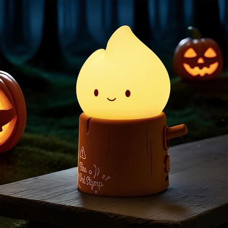 Flammenlose Kerzenlampe, süßes Nachtlicht, Taschenlampe, wiederaufladbare LED-Teelichter, wiederaufladbares Nachtlicht, geeignet für Kinder, Schlafzimmer, Outdoor, Camping, Geschenk, Weihnachten, Hall