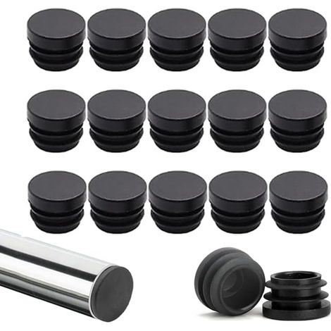 Tapas para patas de silla de 16 mm, 40 unidades, almohadillas, tapones para patas de silla, tapas redondas de plástico, tapas para extremos de tubos de silla, tapas para patas de silla