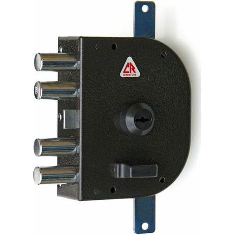Serrure multipoint en applique – Mécanisme 3 points à pompe gauche – Norme A2P – Acier cambré – Hauteur de porte jusqu'à 2700 mm - T040069109 (1/5)