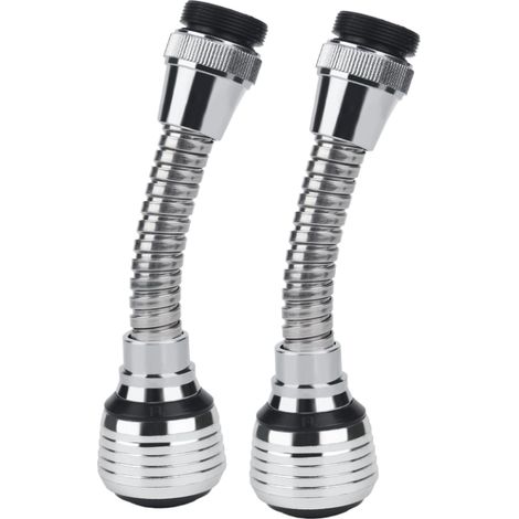 Lntyq 2 Pièces Rallonge De Robinet De Cuisine,Adaptateur D'extension De Robinet Flexible 360°, Cuisine Rallonge Robinet Cuisine Robinet Pivotant De Pulvérisateur Embout De Convient Pour La Cuisine