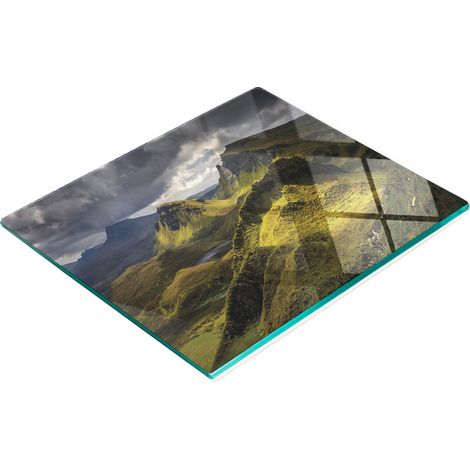 Tagliere da cucina decorativo in vetro di Quiraing, Scozia, 60x52 cm (1/5)