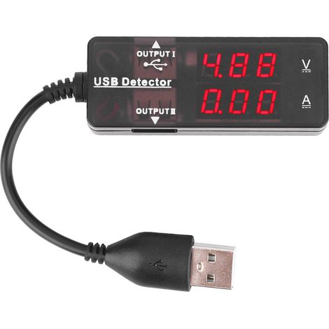 Détecteur USB à double affichage YB26VA : voltmètre, ampèremètre, testeur de capacité de batterie, couleur unique.