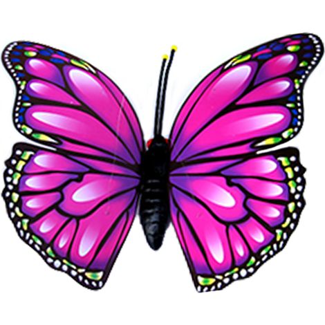 Décoration extérieure Butterfly PVC 3D Multicolore 60cm - Ensemble de jardin festif pour mur, clôture et terrassement (1/5)