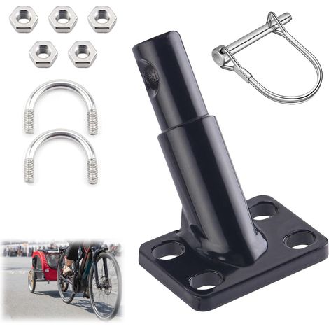 Enganche para remolque de bicicleta con pasador de seguridad, enganche para bicicleta, adaptador para remolque de perros, remolque infantil, remolque de carga (1/5)