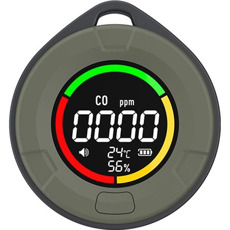(7.6×7.6×3cm)Détecteur de CO2 Portable, Moniteur Qualité Air Intérieur Detecteur CO2 avec Capteur NDIR et Ecran LCD, Moniteur CO2 avec Alarme pour Maison,Bureau (1/4)