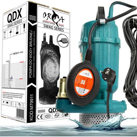 Schmutzwasserpumpe Tauchpumpe 15 m3/h mit integriertem Schwimmerschalter Tauchpumpe Fäkalienpumpe Gartenpumpe Abwasserpumpe (1/5)