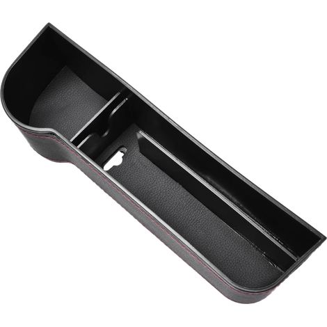 (Noir à gauche) Organisateur d'espace pour siège auto, compartiment de rangement latéral pour console centrale, boîte de rangement pour divers objets, attrape-téléphone, clés, cartes, stylo (1/5)