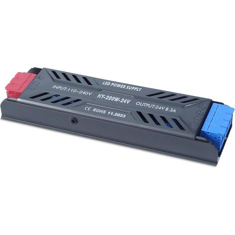 24V 200W Alimentation LED Driver 220V 24V 200W 8,3A LED Transformateur Ultra Fin LEDs Transfo Alimentation à Découpage Convertisseur De Tension AC à DC Pour Pour LEDs l'éclairage Intérieur (1/5)