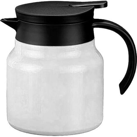 1L Théière Isotherme, Distributeur de Café en Acier Inoxydable, Carafe à Café Thermique avec Infuseur à Thé Amovible pour Boissons Chaudes et Froides (Blanc) (1/5)