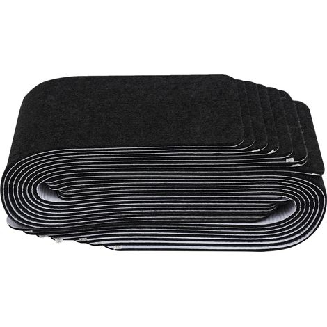 Tapis de marche d'escalier, surface antidérapante, installation facile, Noir, 760x203mm (1/2)