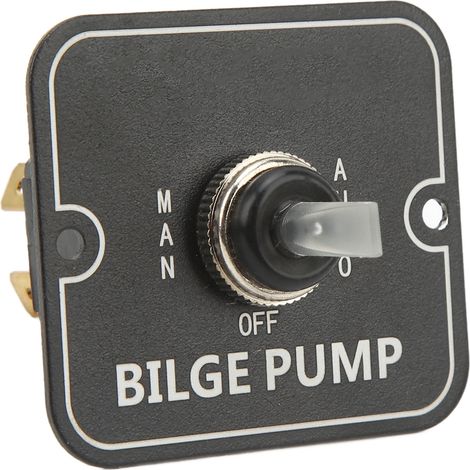 Interrupteur de commande de pompe de cale en aluminium avec panneau lumineux, arrêt automatique et manuel, pour bateau, 12/24 V (1/5)