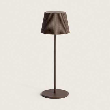 Lampada da Tavolo LED 1.2 W Portatile per Esterno Alluminio con Batteria Ricaricabile Willox Ossido