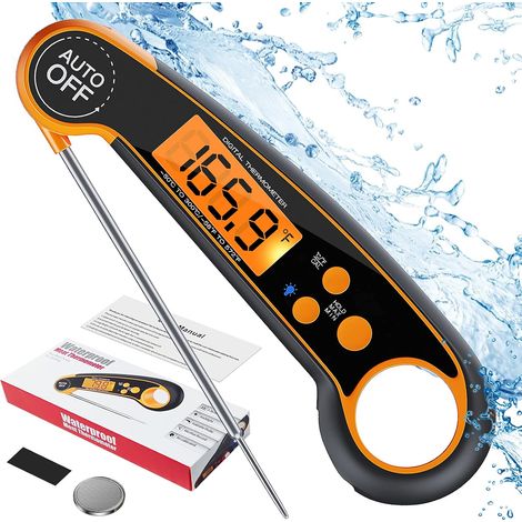 Filiyano-Thermomètre à viande LED rechargeable - Lecture instantanée - Thermomètre de cuisine numérique (1/5)