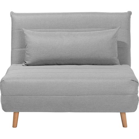 Divano letto singolo in tessuto grigio Setten (1/5)