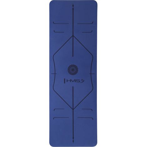 Tappetino yoga in TPE, blu scuro, antiscivolo, spessore 10 mm (1/5)