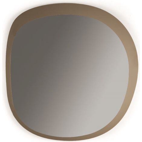 Specchio sagomato 120x123 cm FILL con cornice Bronzo e vetro Fume' (1/2)