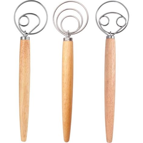 Set impastatrice danese Store7 con frusta professionale in acciaio inossidabile marrone, ideale per preparare torte e pizze. (1/5)